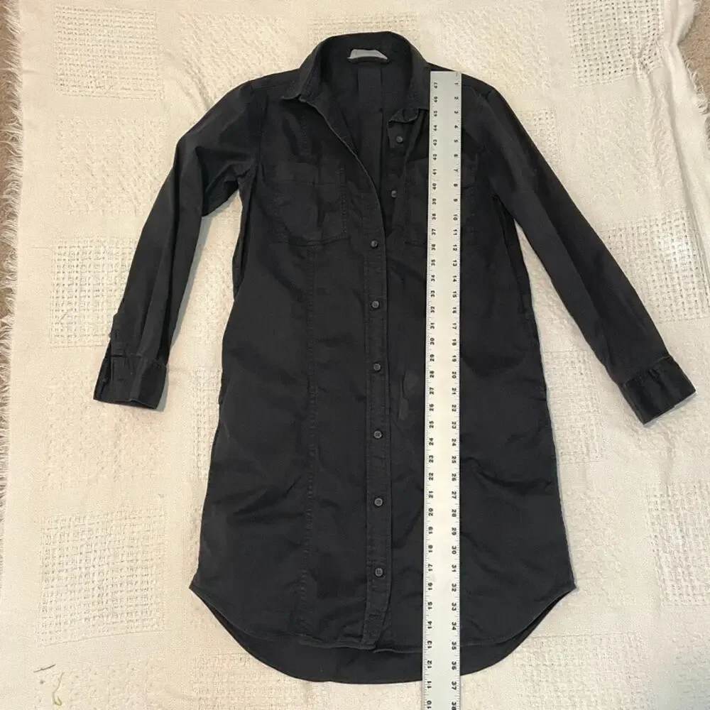 Everlane long sleeve button front shirt dress size 2 XS D3 5034